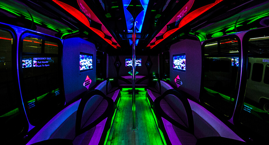 Salt Lake City party bus interior